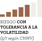 Riesgo con tolerancia a la volatilidad (5/7 según CNMV)
